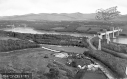 Menai Straits From Anglesey Column c.1890, Llanfair Pwllgwyngyll