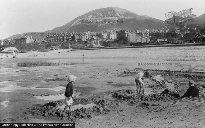 Photo of Llanfairfechan, Children Building Sandcastles 1913