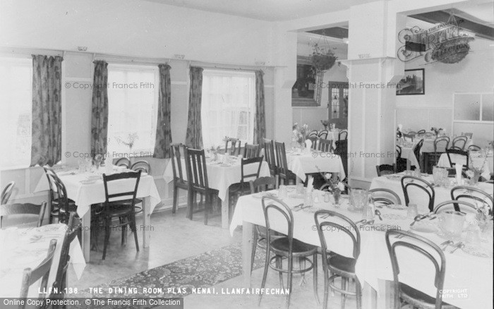 Photo of Llanfairfechan, Plas Menai, Dining Room c.1960