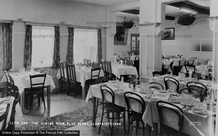 Photo of Llanfairfechan, Plas Menai, Dining Room c.1960