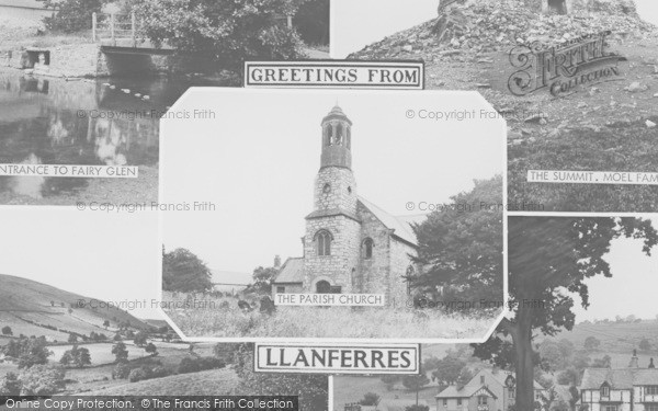 Photo of Llanferres, Composite c.1955