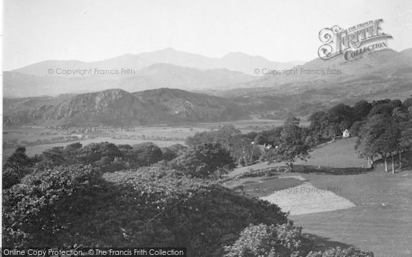 Photo of Llanfrothen, Snowdon Range From Brondanw Tower 1936