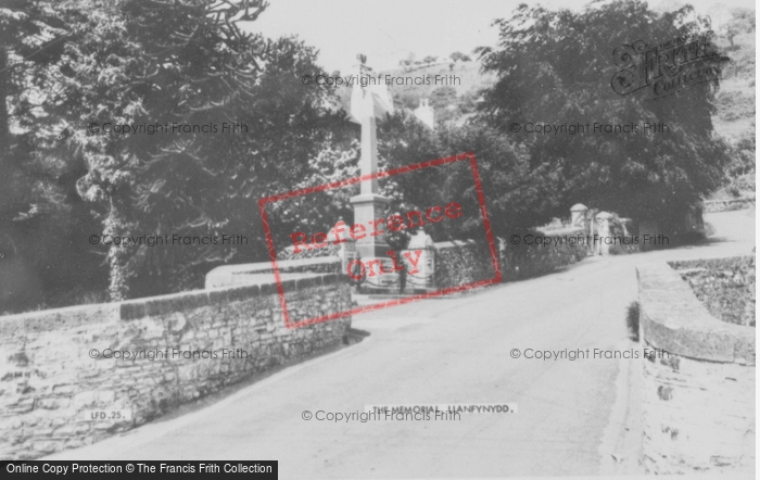 Photo of Llanfynydd, The Memorial c.1955