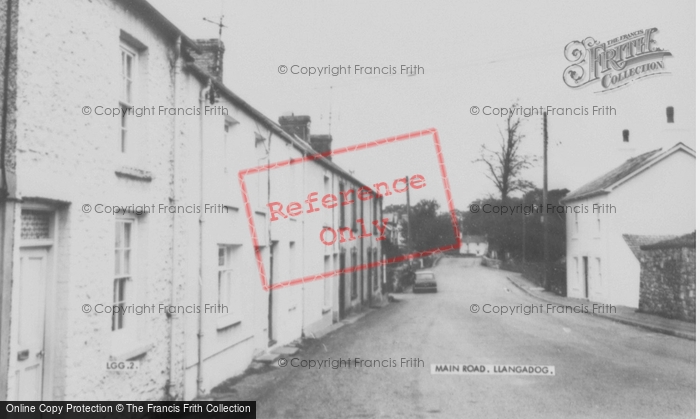 Photo of Llangadog, Main Road c.1955