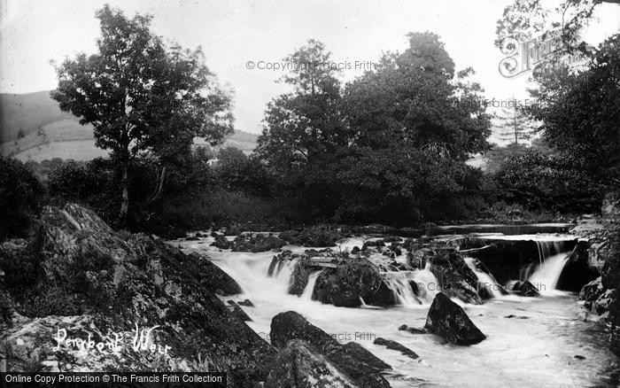 Photo of Llangedwyn, Penybont Weir c.1890