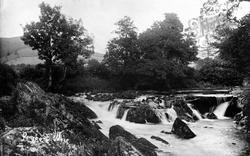 Penybont Weir c.1890, Llangedwyn