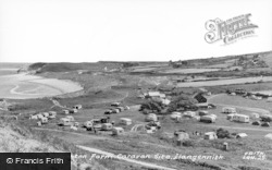 Broughton Farm Caravan Site c.1960, Llangennith