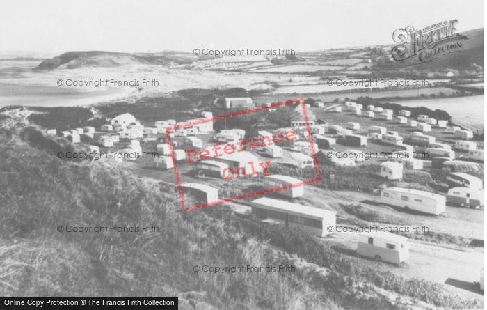 Photo of Llangennith, Broughton Farm Caravan Site c.1960