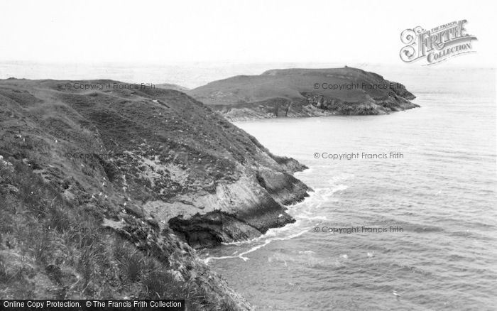 Photo of Llangennith, Burry Holms Cliffs c.1950