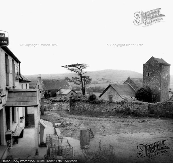 Photo of Llangennith, General Stores And St Cenydd's Church c.1960