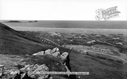 Hill End Caravan Site And Worms Head c.1960, Llangennith