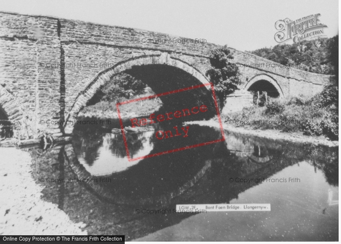 Photo of Llangernyw, Pont Faen Bridge c.1950