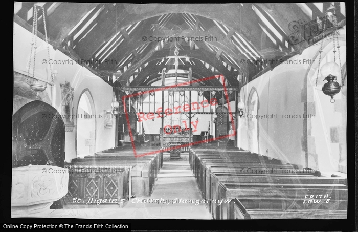 Photo of Llangernyw, St Digain's Church Interior c.1950