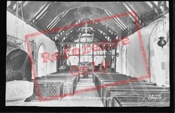 St Digain's Church Interior c.1950, Llangernyw