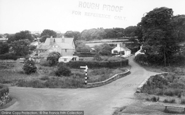 Photo of Llangoed, The Village c.1955
