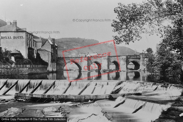 Photo of Llangollen, Bridge And Ponsonby Arms 1888