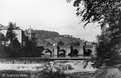 Bridge And Weir c.1935, Llangollen