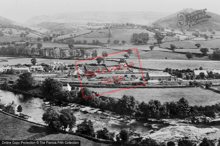 Photo of Llangollen, General View And Eglwyseg Rocks 1888