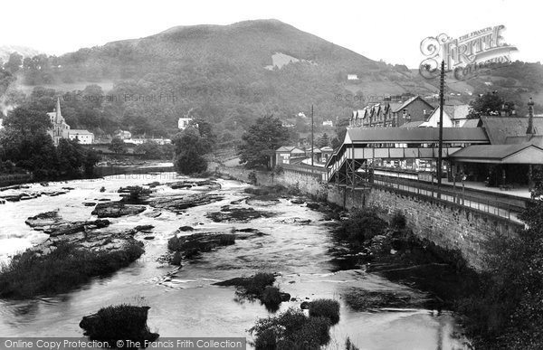 Photo of Llangollen, Railway Station And River Dee 1914