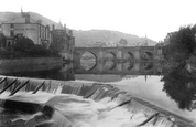 Royal Hotel, Bridge And Weir 1901, Llangollen