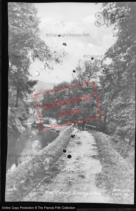 Photo of Llangollen, The Canal c.1935