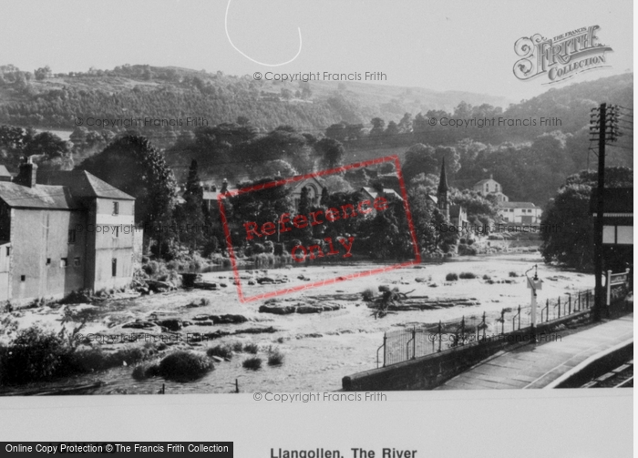 Photo of Llangollen, The River c.1955