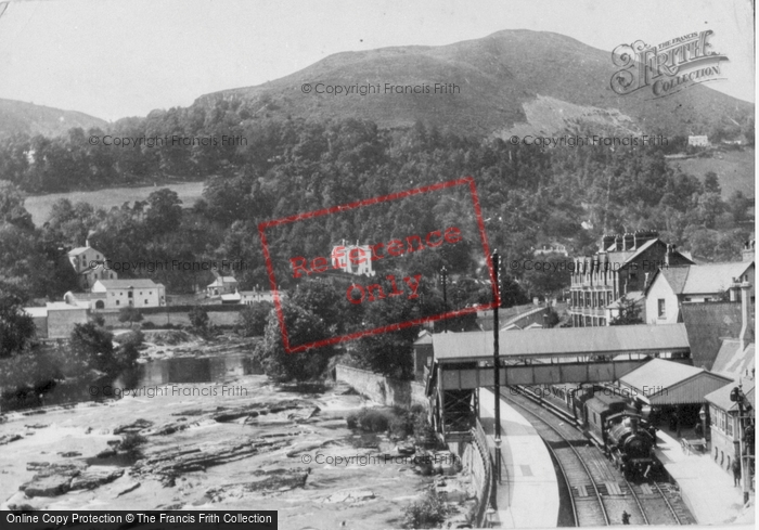 Photo of Llangollen, The Station And Barbers Hill c.1890