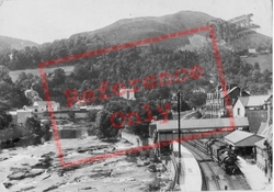 The Station And Barbers Hill c.1890, Llangollen