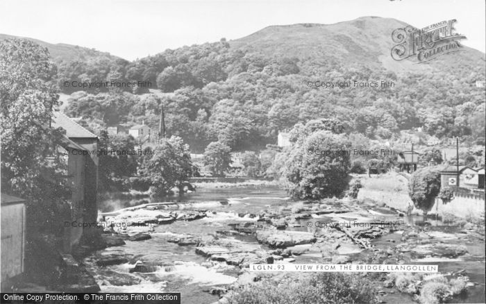 Photo of Llangollen, View From The Bridge c.1955
