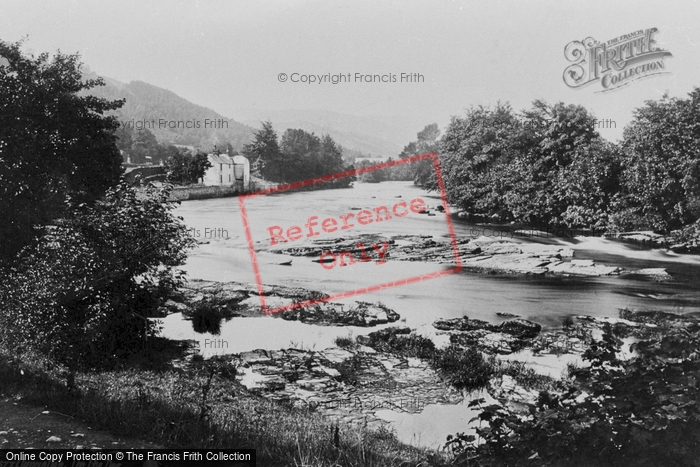 Photo of Llangollen, View Up The Dee 1888