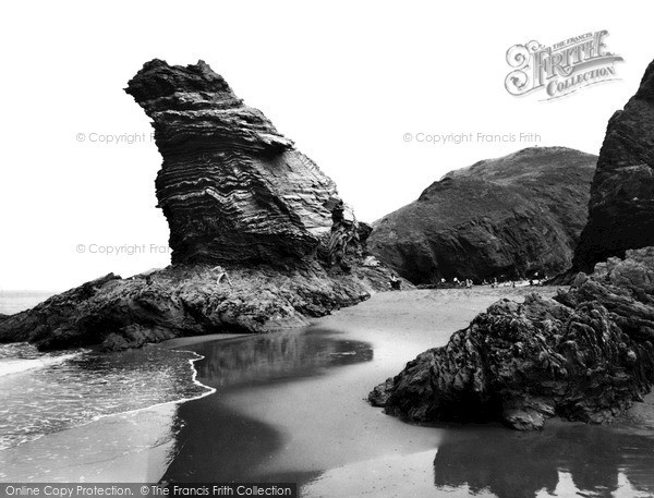 Photo of Llangrannog, Carreg Bica And Entrance To Cilborth c.1960