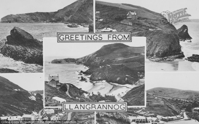 Photo of Llangrannog, Composite c.1955