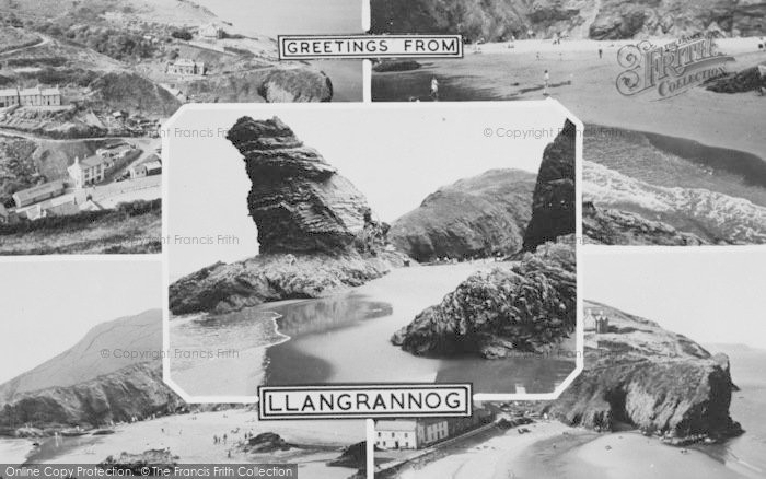 Photo of Llangrannog, Composite c.1955
