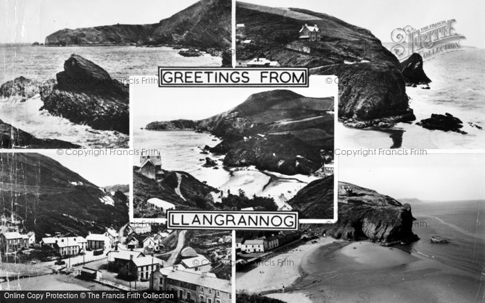 Photo of Llangrannog, Composite c.1955