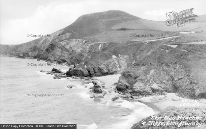 Photo of Llangrannog, The Two Beaches And Cliffs c.1955