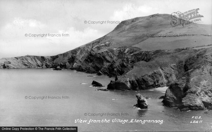 Photo of Llangrannog, View From The Village c.1955