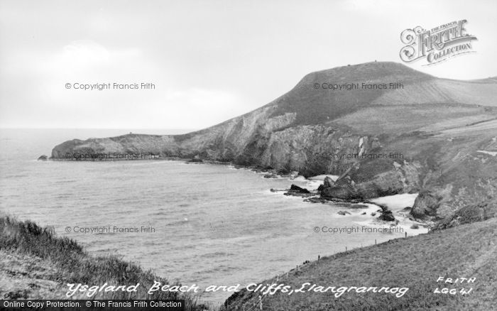 Photo of Llangrannog, Ysgland Beach And Cliffs c.1955