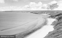 Beach And Headland c.1955, Llangwnnadl