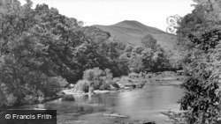 River Usk From The Bridge c.1955, Llangynidr