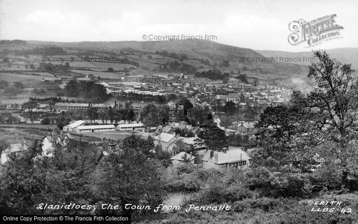 Photo of Llanidloes, From Penrallt c.1960