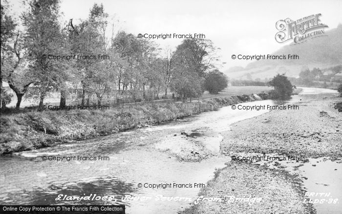 Photo of Llanidloes, River Severn From Bridge c.1960
