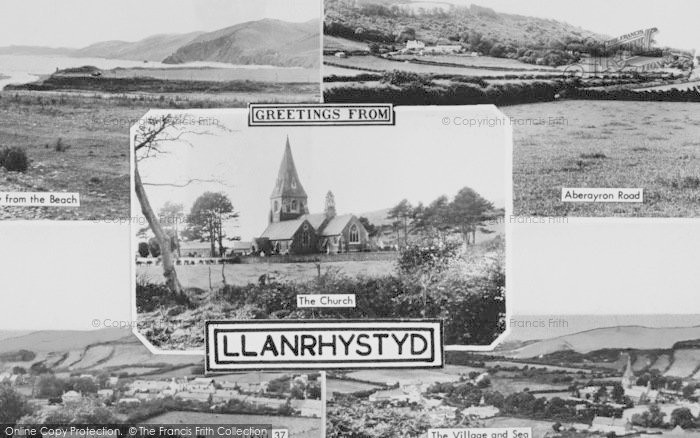 Photo of Llanrhystud, Composite c.1960