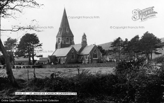 Photo of Llanrhystud, St Rhystud's Church c.1955