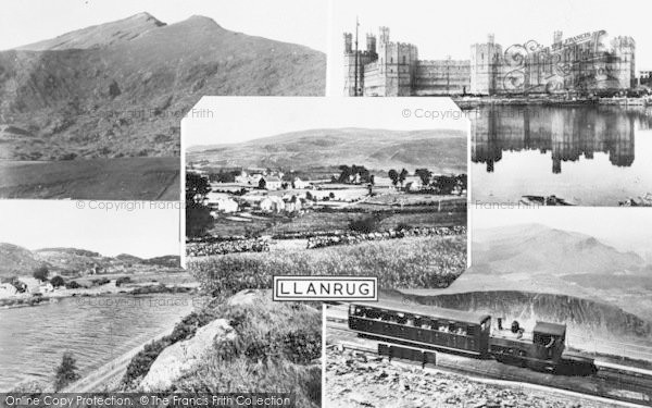 Photo of Llanrug, Composite c.1955