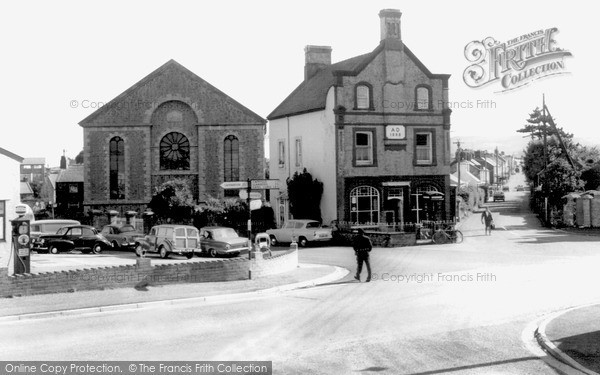 Photo of Llanrug, Post Office And Church c.1955