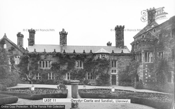 Photo of Llanrwst, Gwydyr Castle And Sundial c.1950