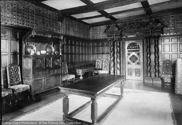 Photo of Llanrwst, Gwydyr Castle, Dining Room 1895