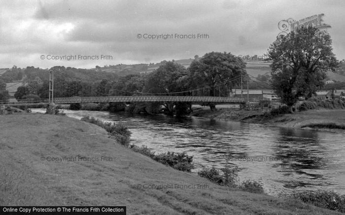 Photo of Llanrwst, The Gower Suspension Bridge 1952