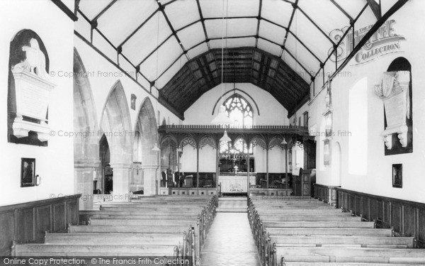 Photo of Llansantffraid Ym Mechain, St Ffraid's Church Interior c.1960