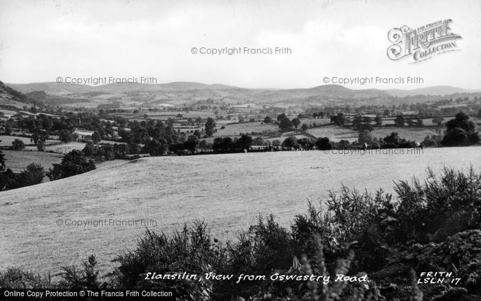 Photo of Llansilin, View From Oswestry Road c.1950